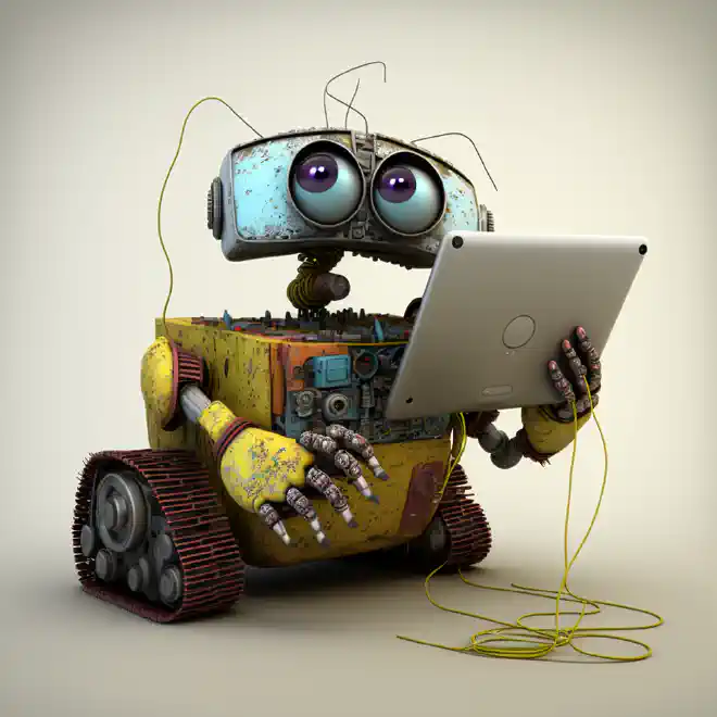 Robot that needs to think while typing